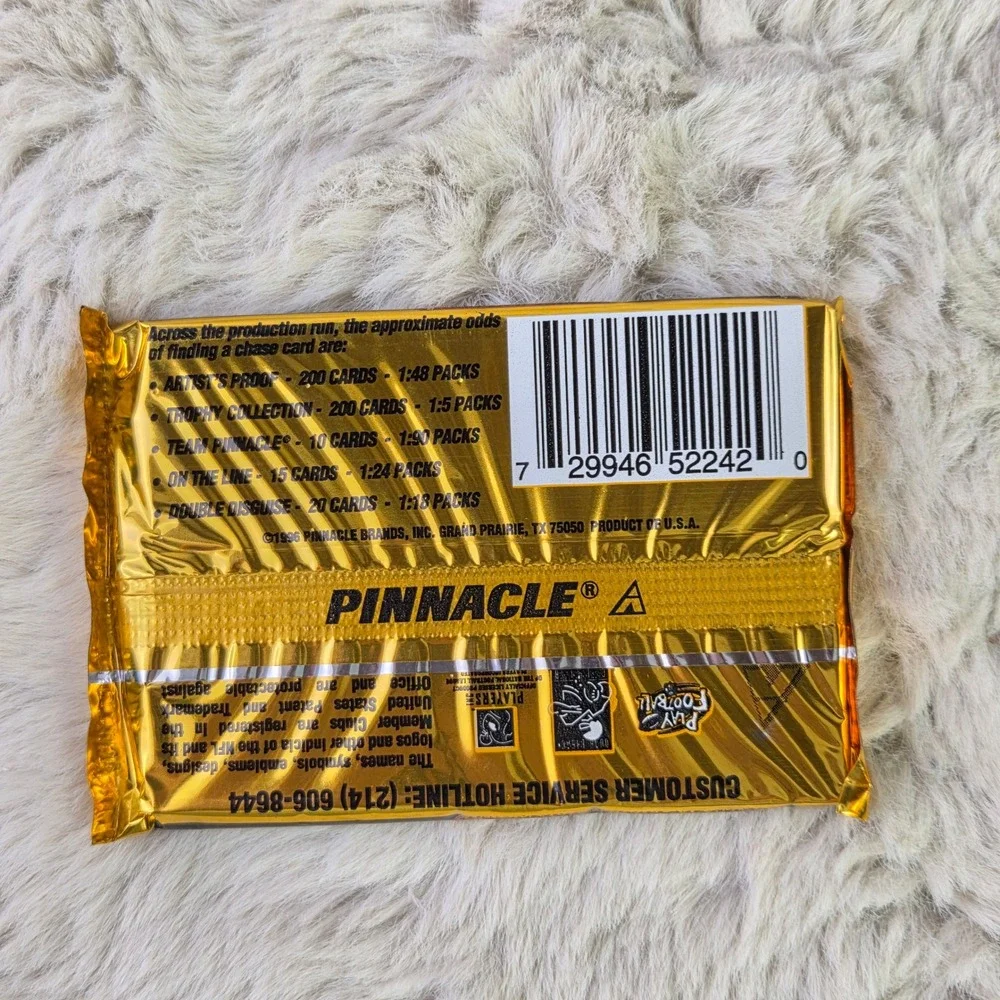 Lot of 7 1996 Pinnacle NFL Football Trading Card Packs Sealed 10 Cards Per Pack